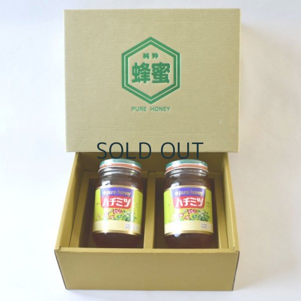 画像1: 福田農園　 日本ミツバチの純粋はちみつ 300g×2本組 箱入りギフトセット (1)